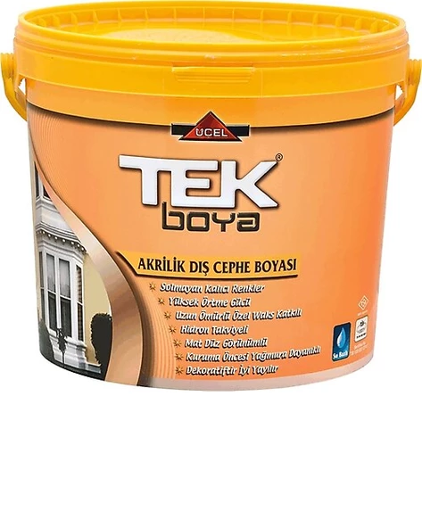 TEK AKRİLİK DIŞ CEPHE BOYASI BEYAZ 15 LT 20 KG ürün görseli 1