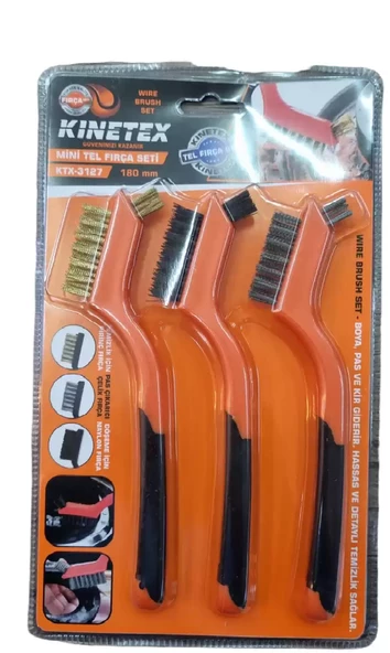 KNİTEX MİNİ TEL FIRÇA SETİ 3'LÜ (KTX-3127) ürün görseli 1