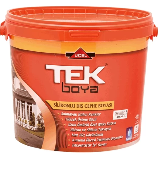 TEK SİLİKONLU DIŞ CEPHE BOYASI BEYAZ 15 LT 20 KG ürün görseli 1