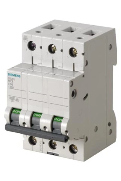 Siemens Otomatik Sigorta 5sl6340-7ya 3 Fazlı 40a C Tipi 6ka ürün görseli 1