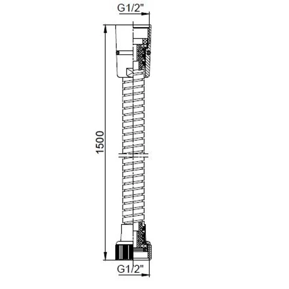 AR Duş Spiral Hortumu Kenetli 150 cm. - Resim 2