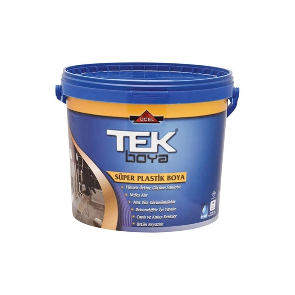 TEK SÜPER PLASTİK BOYA SİYAH 20 KG ürün görseli 1