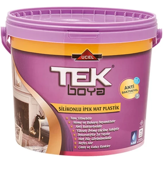 TEK SİLİKONLU İPEKMAT İÇ CEPHE BOYASI BEYAZ 7.5LT 10KG ürün görseli 1