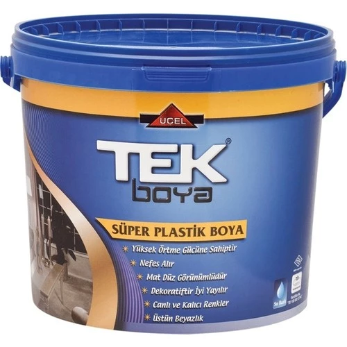 TEK SÜPER PLASTİK BOYA BAYRAK KIRMIZI 3.5KG ürün görseli 1