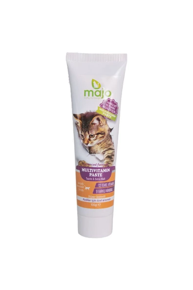 majo Kedi Multivitamin Macunu Taurin & Extra Malt 100 ml (TURUNCU) ürün görseli 1