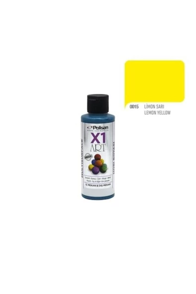 POLİSAN X1 HOBİ BOYASI 0015 LİMON SARI 120 ML ürün görseli 1