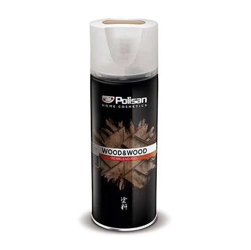 POLİSAN AHŞAP RENKLENDİRİCİ SPREY BOYA SİYAH 400 ML ürün görseli 1