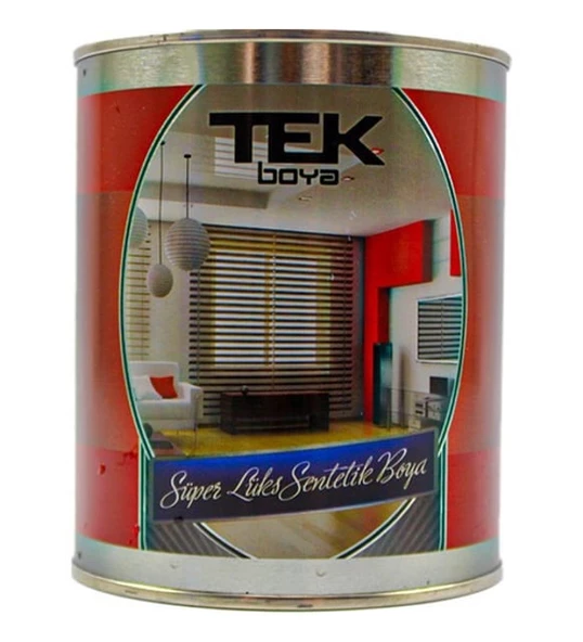 TEK SÜPER LÜKS SENTETİK YAĞLI BOYA MAT SİYAH 0.75 LT ürün görseli 1