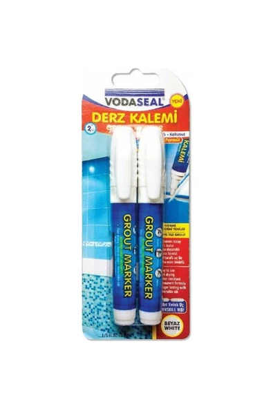 VODASEAL İKİLİ DERZ KALEMİ BEYAZ - Resim 2