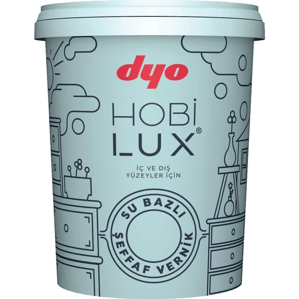 DYO HOBİLUX ŞEFFAF VERNİK İPEK MAT 0.4 LT ürün görseli 1