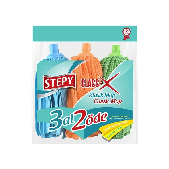 STEPY CLASS X KLASİK MOP 3 LÜ PKT - Resim 2