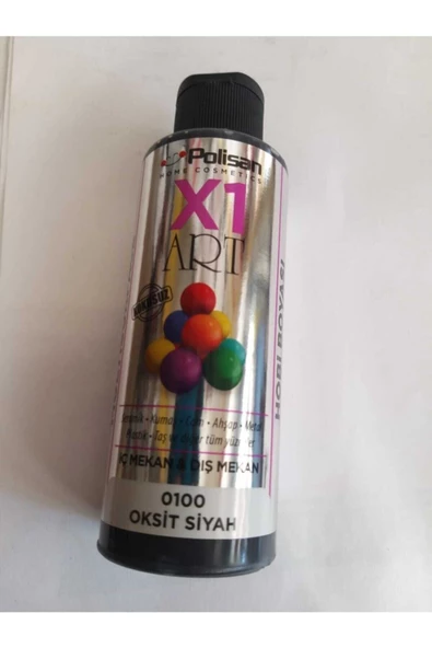 Polisan X1 Art Multisurface Hobi Boyası 0100 Oksit Siyah 120 ml ürün görseli 1