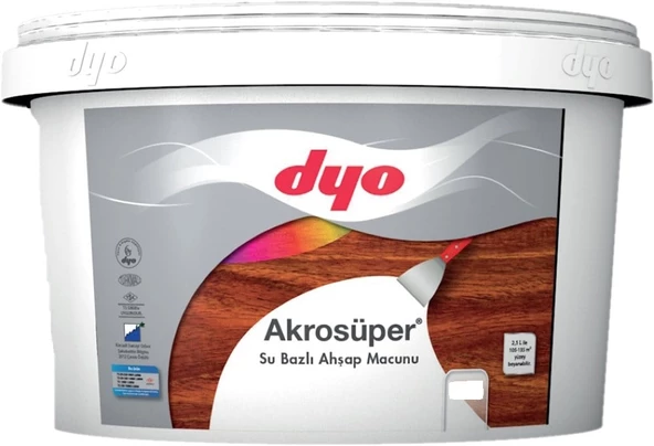 DYO AKROSÜPER SU BAZLI AHŞAP MACUNU 1,25 KG ürün görseli 1