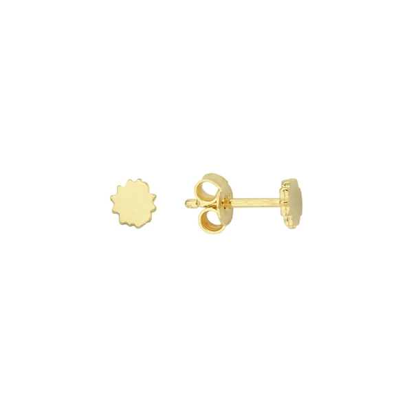 14 Ayar Minik Tırtıklı Altın Küpe 0,56 gr ürün görseli 1