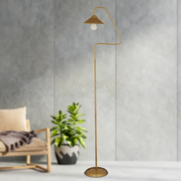 Helga Eskitme Dekoratif Tasarım Retro Modern Metal Lambader ürün görseli 1
