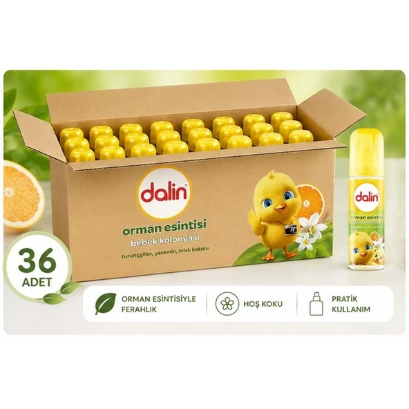 Dalin Bebek Kolonyası 150ML Orman Esintisi (Turunçgiller-Yasemin-Misk Kokulu) (36 Lı Set) ürün görseli 1