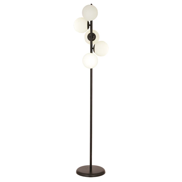 Uzel 5Li Siyah Modern Tasarım Metal Lambader ürün görseli 1
