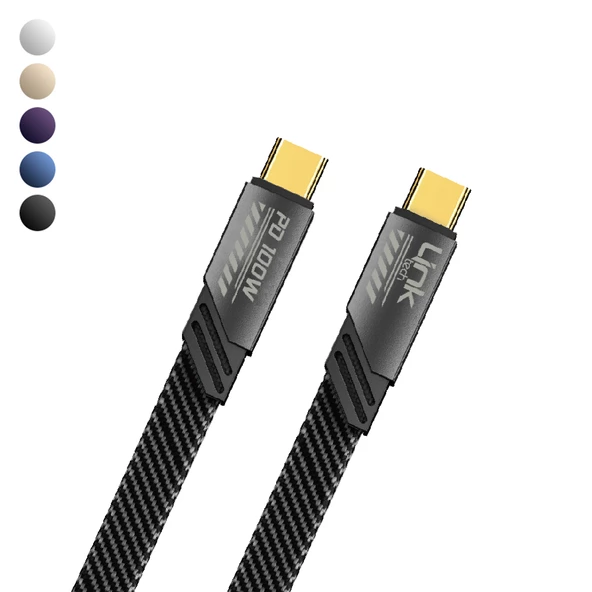 Linktech K472 Mecha Style Type-C to Type-C 100W 1.2mt Şarj Kablosu ürün görseli 1