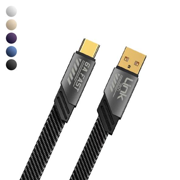 Linktech K470 Mecha Style USB - Type-C 66W 6A 1.2mt Hızlı Şarj Kablosu ürün görseli 1