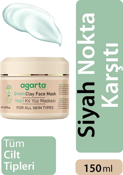 Agarta Dogal Yesıl Kıl Yuz Maskesı 150 Ml ürün görseli 1