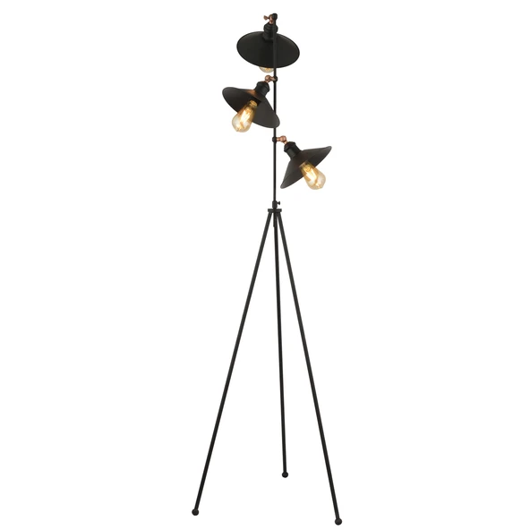 Violet 3Lü Siyah Modern Tasarım Retro 3 Ayaklı Abajur Lamba Metal Lambader ürün görseli 1