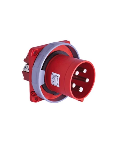 Tp Electric 3138-320-1600 5X125A Düz Makine Fişi 120X120 Vidalı IP67 ürün görseli 1