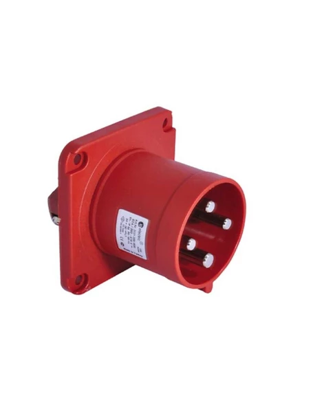 Tp Electric 3131-320-1600 4X63A Düz Makine Fişi 100X100 Vidalı IP44 ürün görseli 1