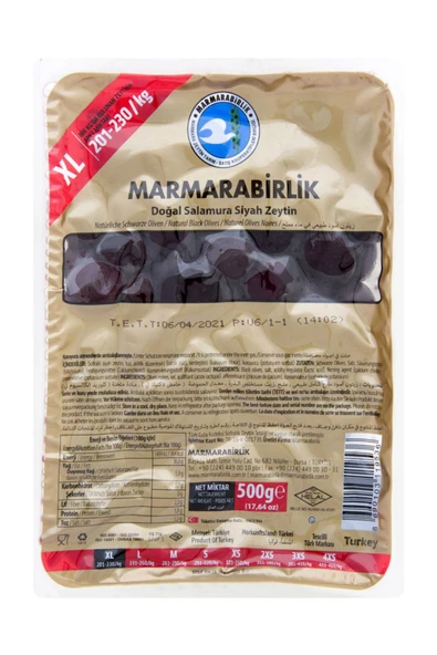 MarmaraBirlik Mega Zeytin 500 gr 201-230 Adet ürün görseli 1