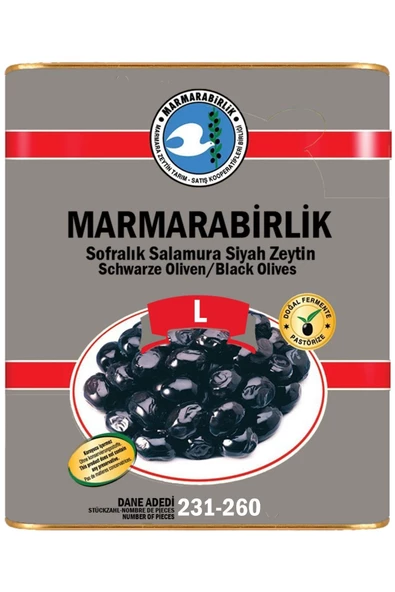MarmaraBirlik Hiper 231-260 Kb L Yağlı Salamura Zeytin 10 Kg ürün görseli 1