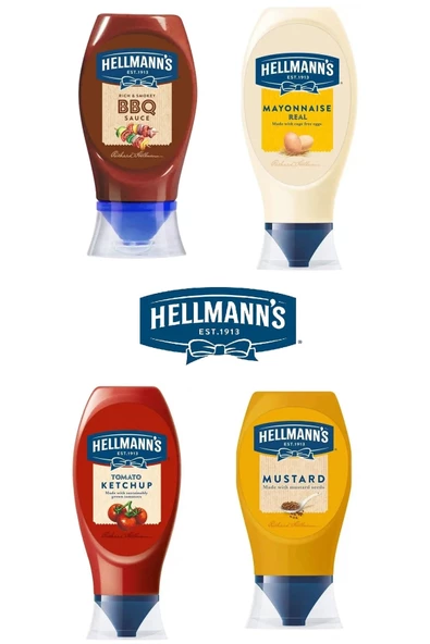 Hellmann's 4'lü Sos Paketi ( Ketçap - Mayonez - Barbekü Sos - Hardal ) ürün görseli 1