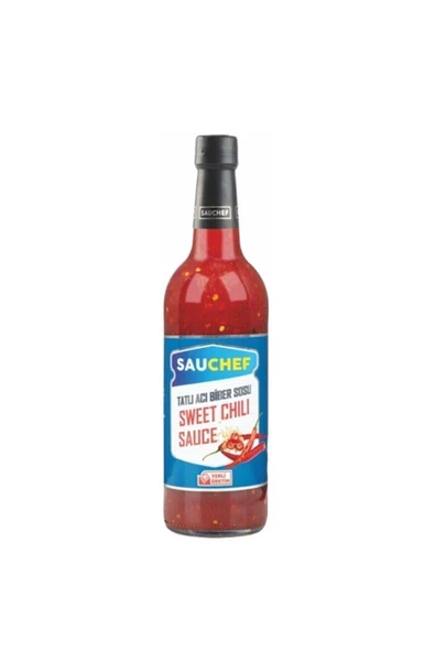 SAUCHEF Sweet Chili Sos 900 gr Cam Şişe Yemeklik Sos X 12 Adet - 1 Koli ürün görseli 1