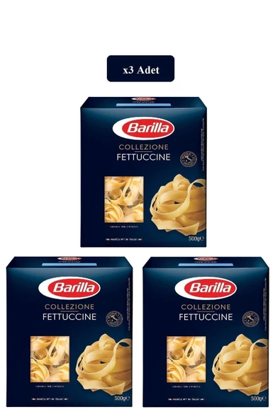 Barilla 3 Paket Collezıone Fettuccine Makarna 500 Gram ürün görseli 1