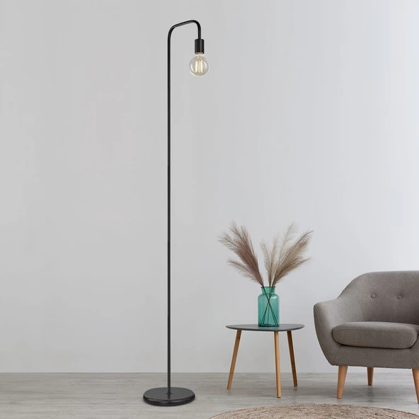 Klara Siyah Modern Tasarım Retro Dekoratif Metal Lambader ürün görseli 1