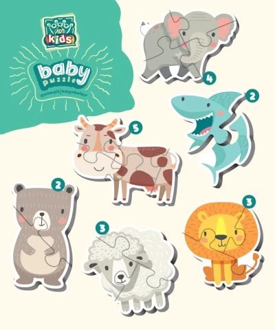 Art Puzzle Hayvanlar  Baby 5820 - Resim 2