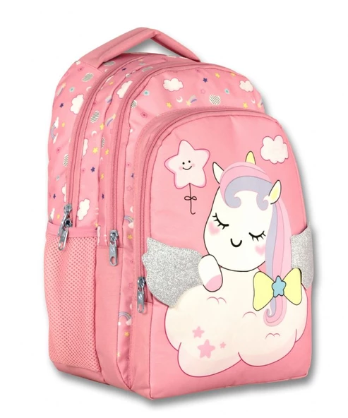 Ümit Çanta Cennec Pembe Simli Kanatlı Unicorn İlkokul Çantası - Kız Çocuk ürün görseli 1