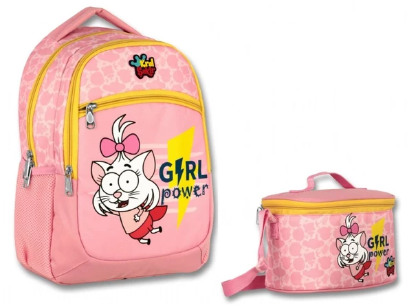 Kral Şakir Girl Power İlkokul Sırt Çantası Ve Beslenme Çantası Seti - Kız Çocuk ürün görseli 1