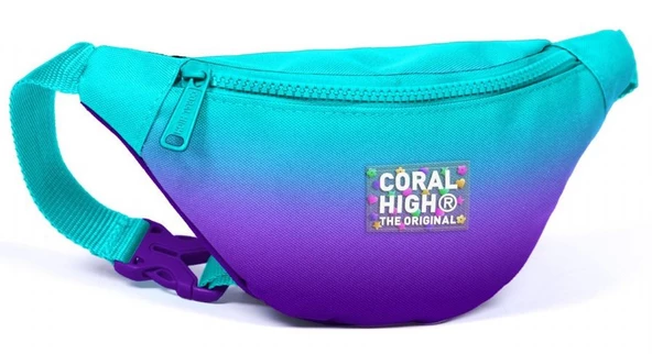 Coral High Turkuaz Mor Renk Geçişli Baskılı Erkek Çocuk Bel Çantası ürün görseli 1