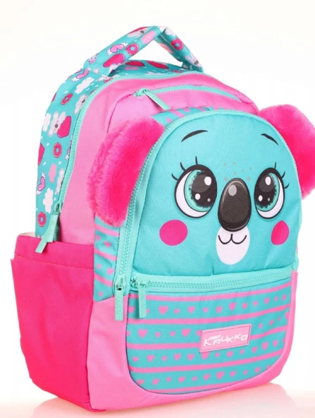 Kaukko Kids Sevimli Koala Yeşil Kız Çocuk Okul Sırt Çantası ürün görseli 1