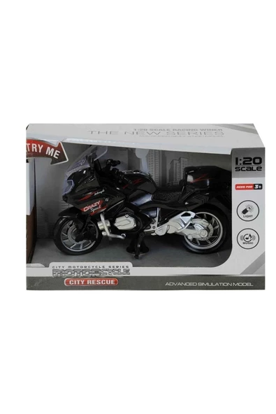 1:20 Ölçekli City Rescue Racing Winer Motosiklet Modeli ürün görseli 1
