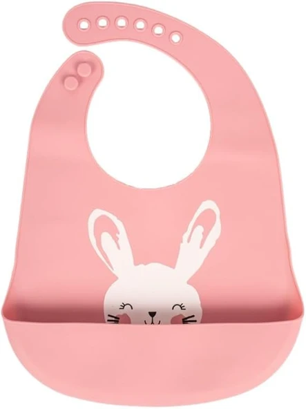 Sevi Bebe Silikon Mama Önlüğü Gül Kurusu ürün görseli 1