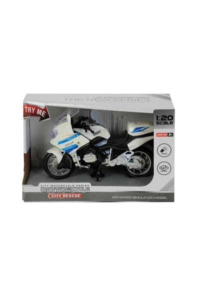 1:20 Ölçekli City Rescue Racing Winer Motosiklet Modeli ürün görseli 1