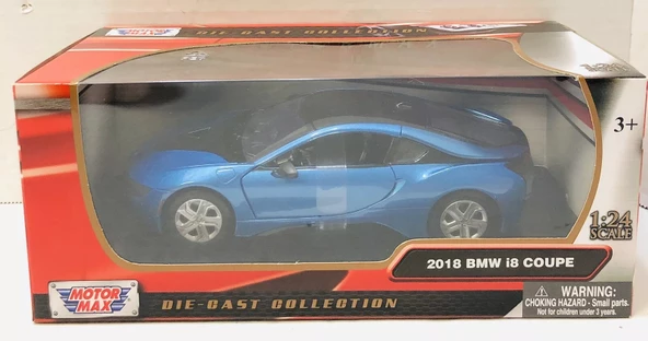 1:24 Ölçekli BMW i8 Coupe 2018 Döküm Model Araç ürün görseli 1
