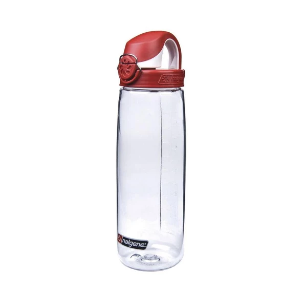 Nalgene 24 Oz Fi̇re Red Clear Matara - Resim 2