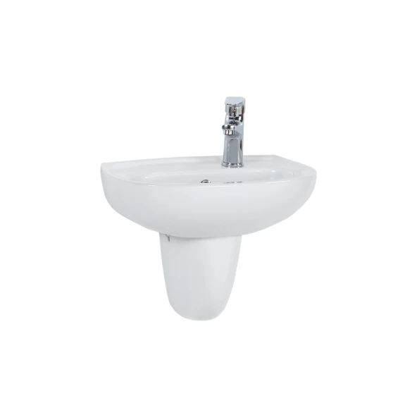 Creavit TP030 Yarım Ayak Oval Lavabo 30X45 cm Beyaz ürün görseli 1