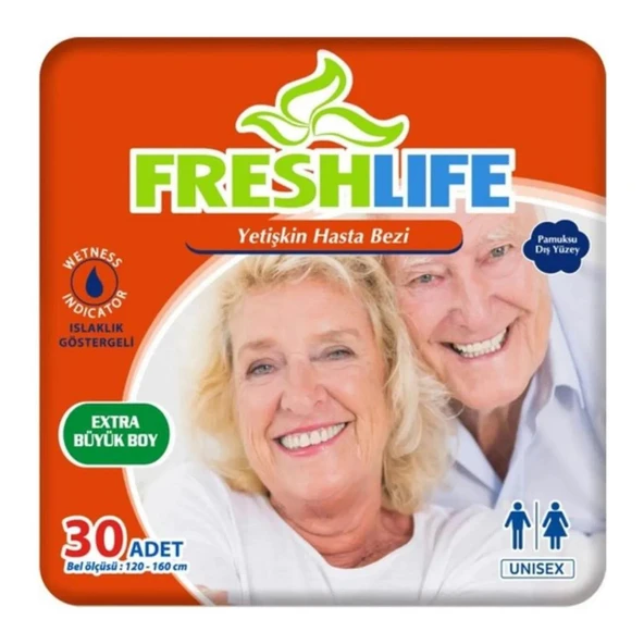 Freshlife Yetişkin Hasta Bezi Belbantlı XL Ekstra Büyük Boy 30'lu 4 Paket ürün görseli 1