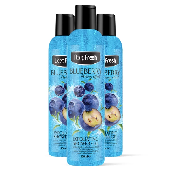 Deep Fresh Arındırıcı Duş Jeli Yaban Mersini 3 x 400 ml ürün görseli 1