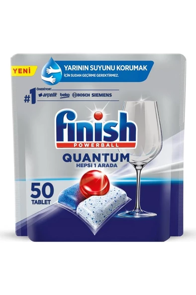 Finish Quantum 50 Kapsül Bulaşık Makinesi Deterjanı Tableti ürün görseli 1