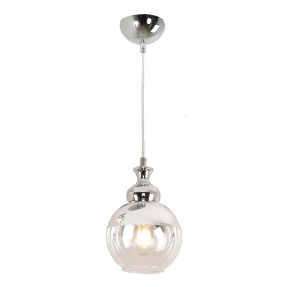 Leon Tekli Krom Sarkıt Salon Avize Çap:15Cm - Resim 2