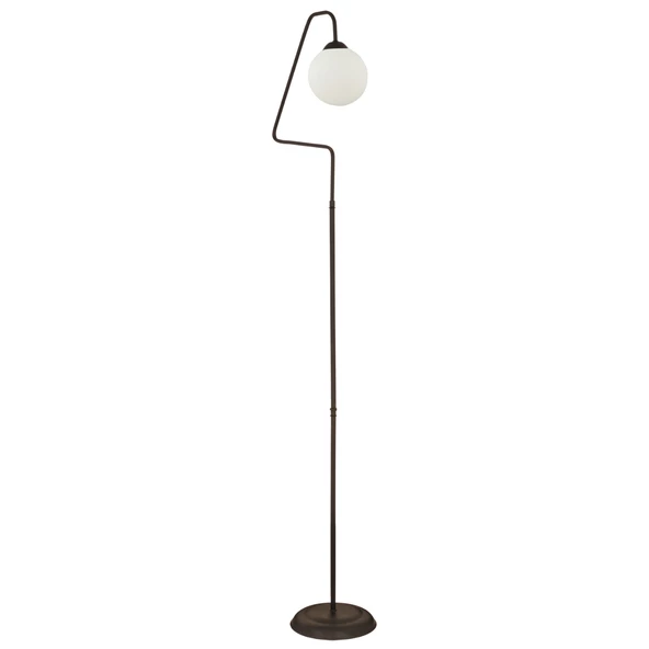 Seül Beyaz Camlı Siyah Modern Tasarım Metal Lambader ürün görseli 1