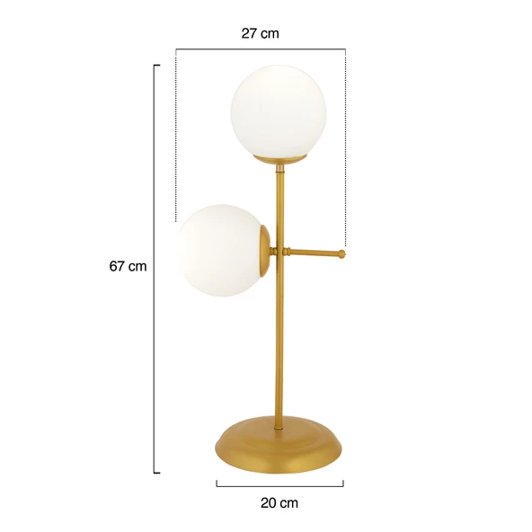 GÜNAY 2Lİ GOLD CAMLI ABAJUR - Resim 3